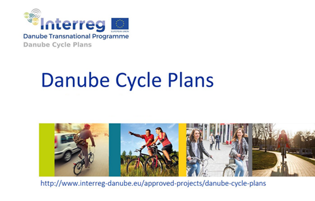 Cover des Werbematerials für das "Danube Cycle Plans" Projekts